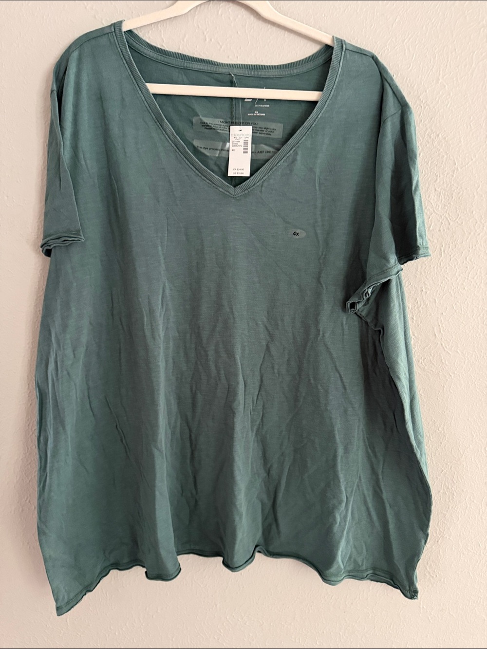 Maurices Women's V-Neck Short Sleeve Tee in Teal Green